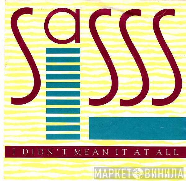 Sasss - I Didn't Mean It At All