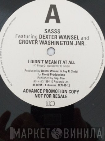 Sasss - I Didn't Mean It At All