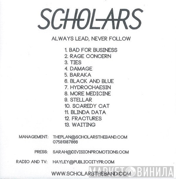 Scholars  - Always Lead, Never Follow