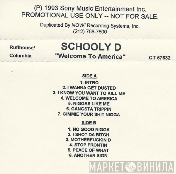 Schoolly D  - Welcome To America