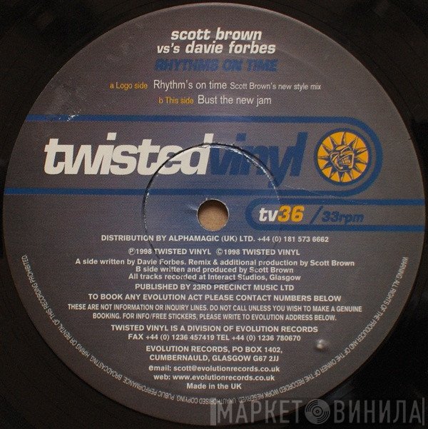 Scott Brown Vs's Davie Forbes  - Rhythms On Time