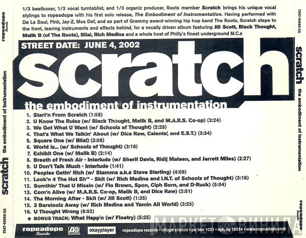 Scratch  - The Embodiment Of Instrumentation