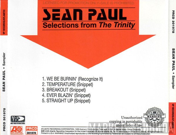 Sean Paul  - Selections From The Trinity Sampler