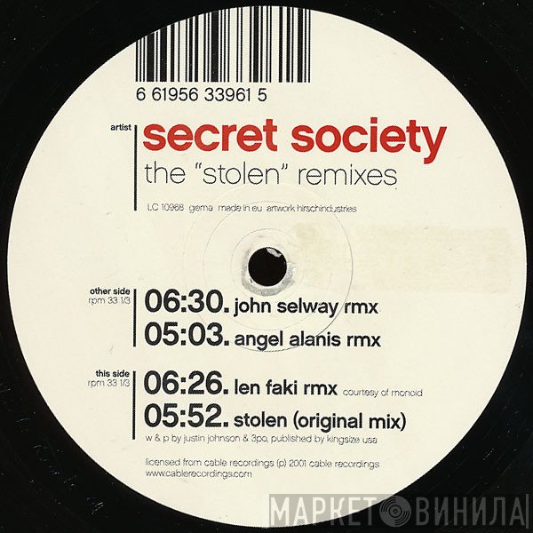Secret Society  - The Stolen Remixes