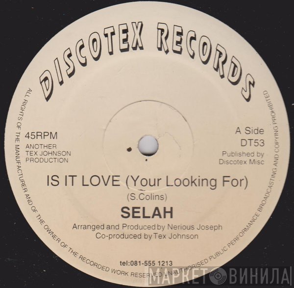 Selah Collins - Is It Love (Your Looking For)
