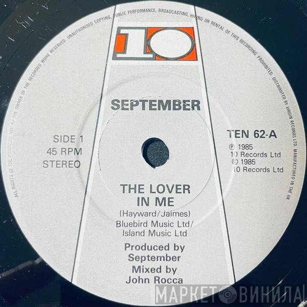 September  - The Lover In Me