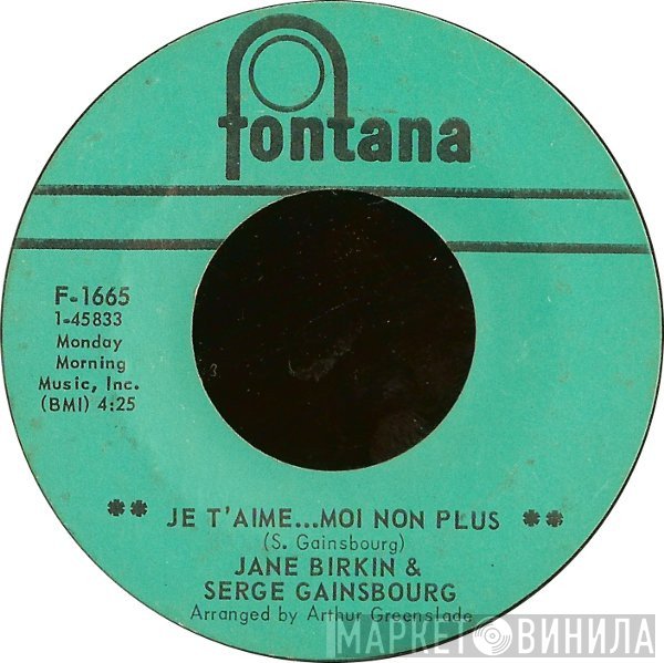 Serge Gainsbourg, Jane Birkin - Je T'aime...Moi Non Plus / Jane B