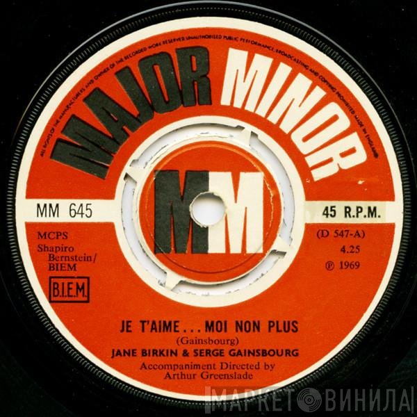 Serge Gainsbourg, Jane Birkin - Je T'aime...Moi Non Plus