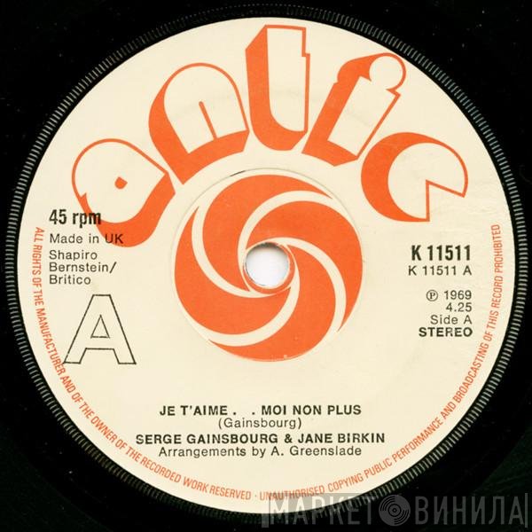 Serge Gainsbourg, Jane Birkin - Je T'aime. .Moi Non Plus