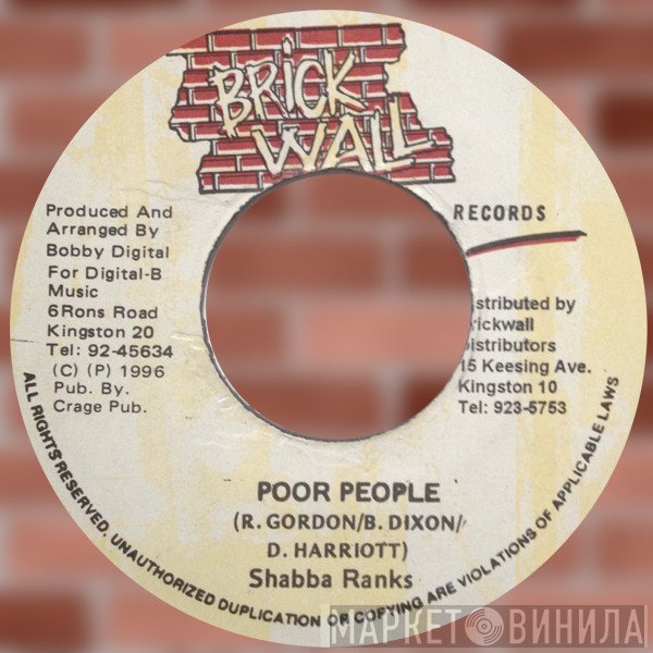 Shabba Ranks  - Poor People