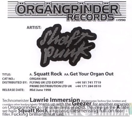 Shaft Punk - Squat Rock / Get Ya Organ Out