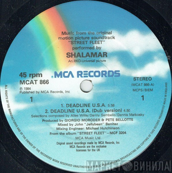 Shalamar, Giorgio Moroder - Deadline U.S.A. / Deadline U.S.A. (Dub Version) / Knock Me On My Feet (Instrumental)