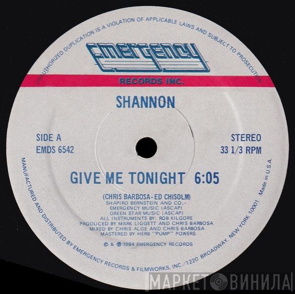Shannon - Give Me Tonight
