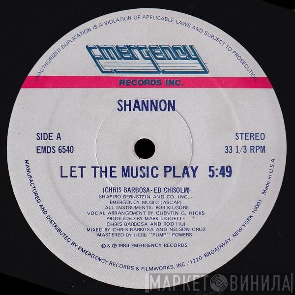 Shannon  - Let The Music Play