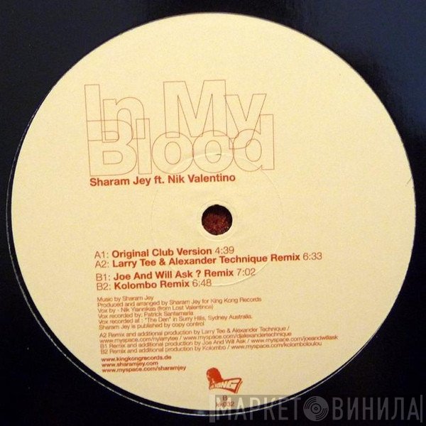 Sharam Jey Ft. Nik Yiannikas  - In My Blood
