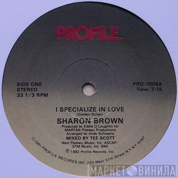 Sharon Brown  - I Specialize In Love