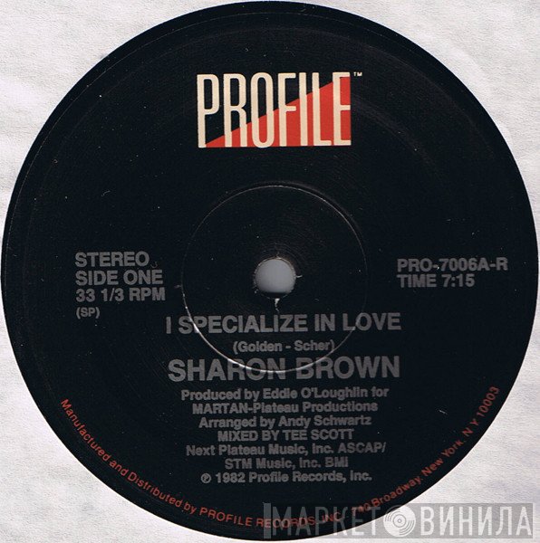 Sharon Brown - I Specialize In Love
