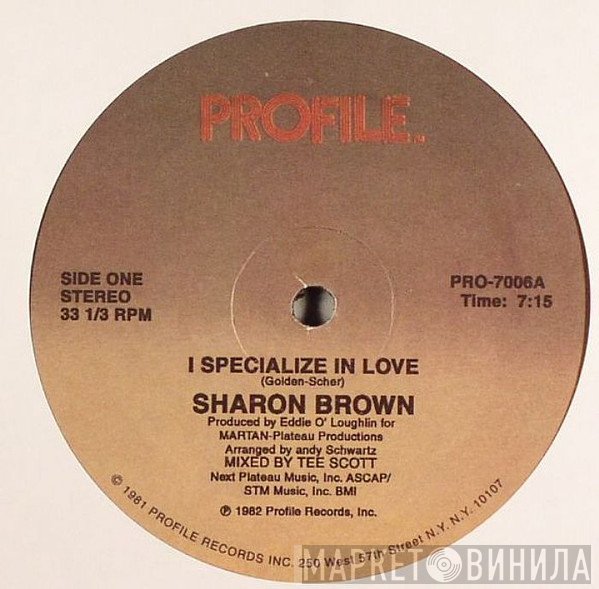 Sharon Brown - I Specialize In Love