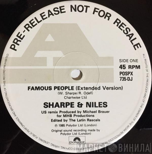Sharpe &amp; Niles - Famous People