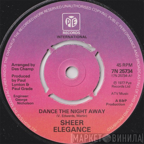 Sheer Elegance - Dance The Night Away