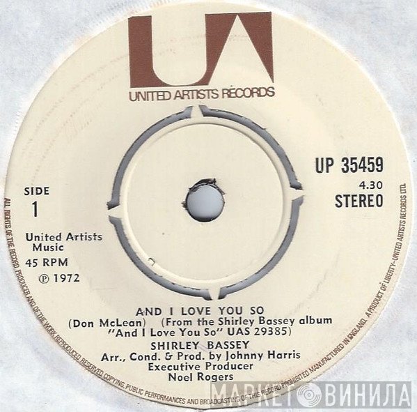 Shirley Bassey - And I Love You So