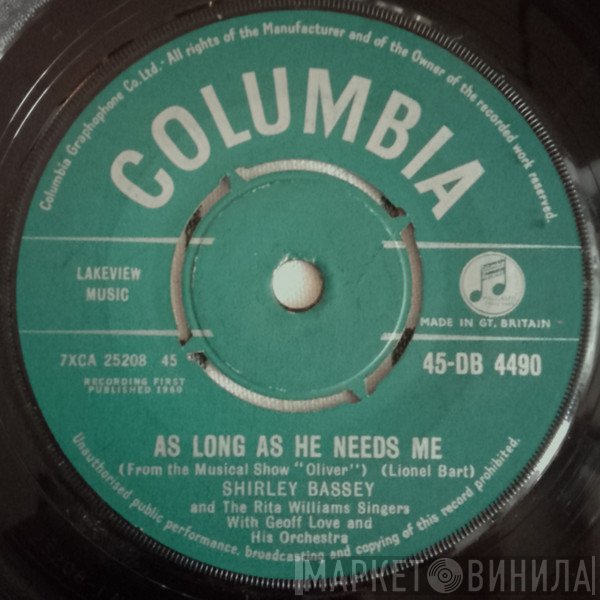 Shirley Bassey, Geoff Love & His Orchestra, The Rita Williams Singers - As Long As He Needs Me
