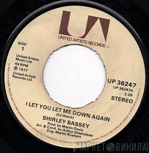 Shirley Bassey  - I Let You Let Me Down Again