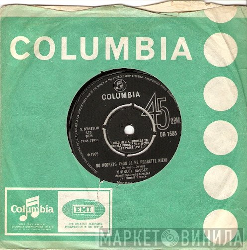 Shirley Bassey  - No Regrets (Non Je Ne Regrette Rien)