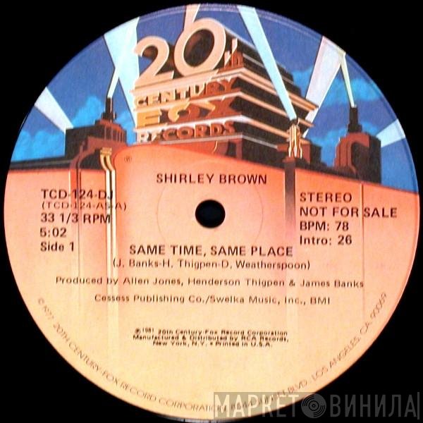 Shirley Brown - Same Time, Same Place