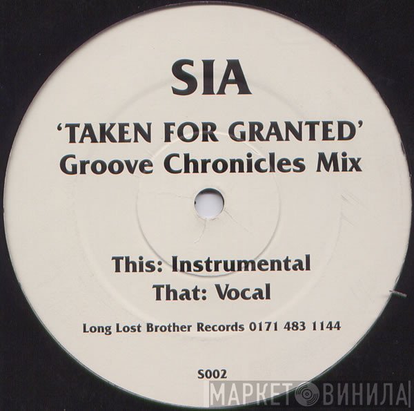 Sia - Taken For Granted (Groove Chronicles Mix)