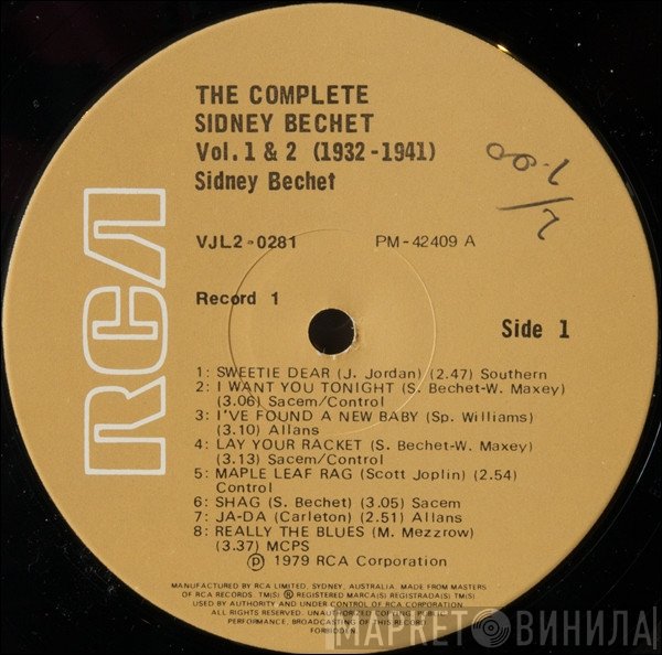 Sidney Bechet - The Complete Sidney Bechet Vol 1/2 (1932-1941)
