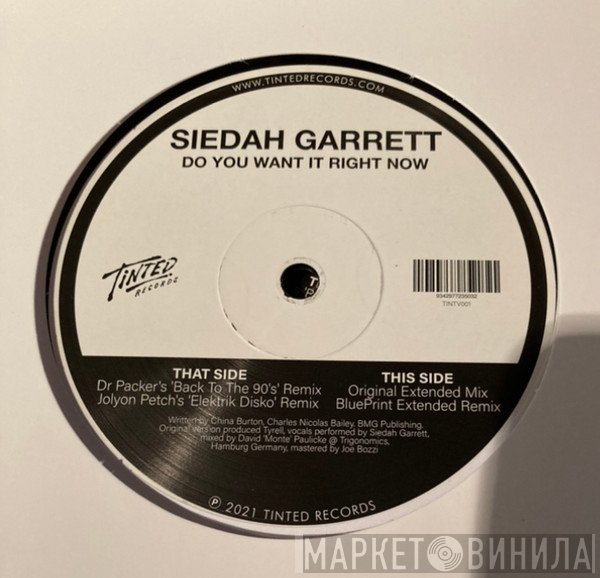 Siedah Garrett - Do You Want It Right Now