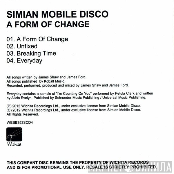 Simian Mobile Disco - A Form Of Change