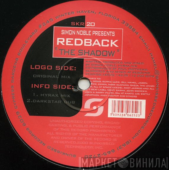 Simon Noble Presents Redback  - The Shadow