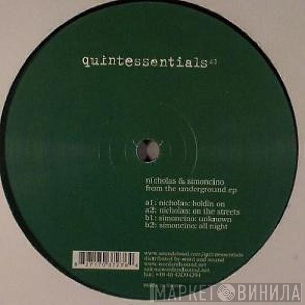 Simoncino, Nicholas  - From The Underground EP