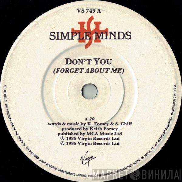Simple Minds - Don't You (Forget About Me)