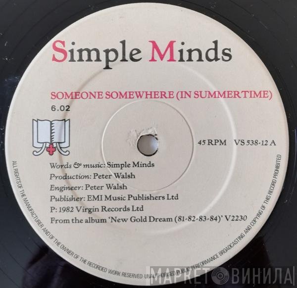 Simple Minds  - Someone Somewhere (In Summertime)