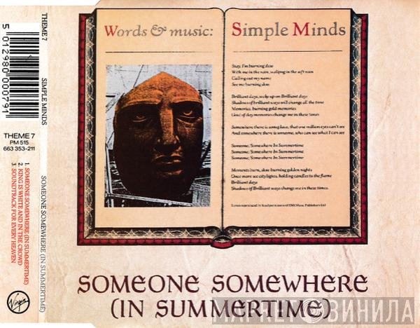 Simple Minds  - Someone Somewhere (In Summertime)