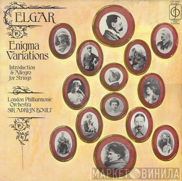 Sir Edward Elgar, The London Philharmonic Orchestra, Sir Adrian Boult - Enigma Variations / Introduction & Allegro For Strings