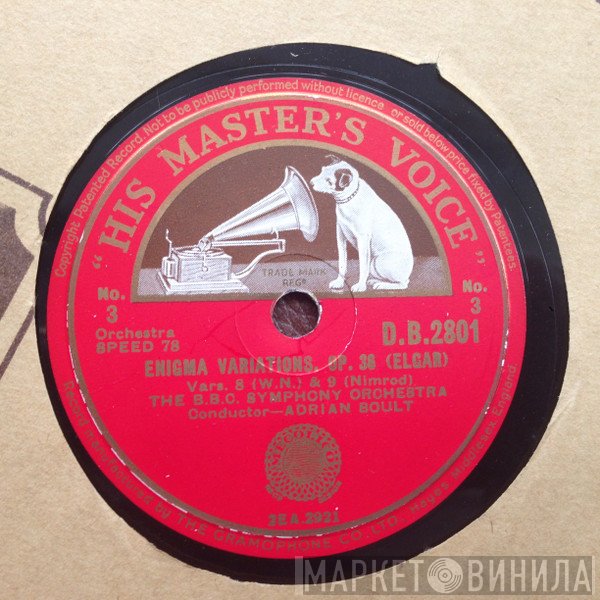 Sir Edward Elgar, BBC Symphony Orchestra, Sir Adrian Boult - Elgar: Enigma Variations, Op. 36