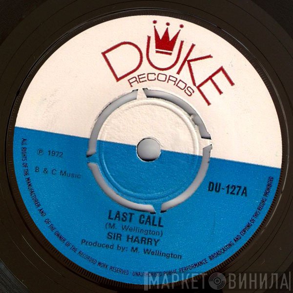 Sir Harry  / Organ D  - Last Call / Hot Call