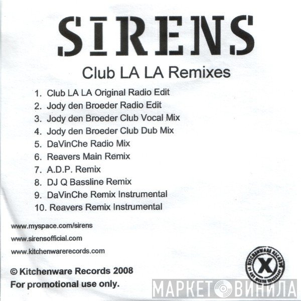 Sirens - Club LA LA (Remixes)