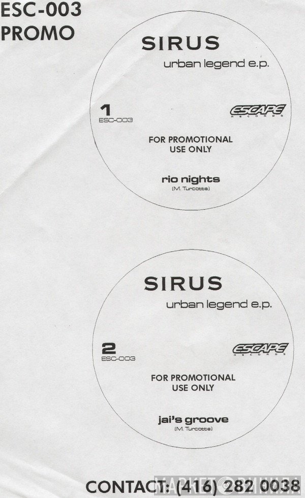 Sirus - Urban Legend E.P.