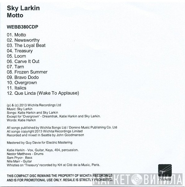 Sky Larkin - Motto