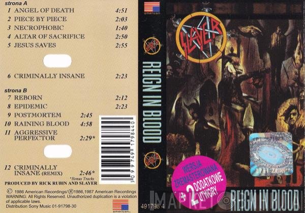 Slayer  - Reign In Blood
