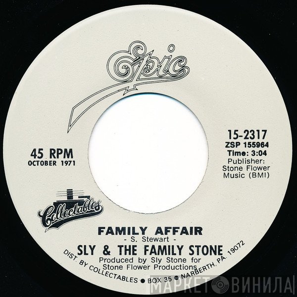Sly & The Family Stone - Family Affair / Runnin' Away