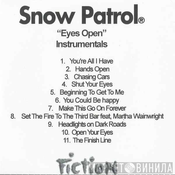 Snow Patrol  - Eyes Open (Instrumentals)