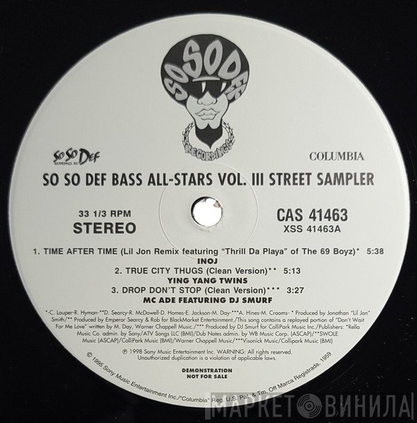  - So So Def Bass All-Stars Vol. III Street Sampler