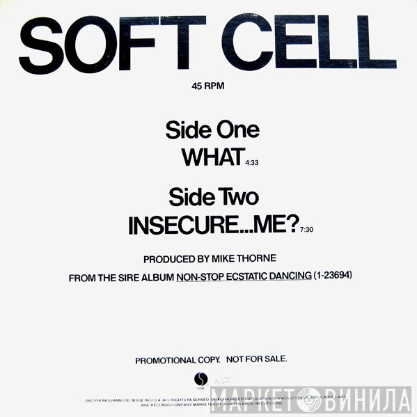 Soft Cell  - What / Insecure...Me?