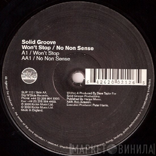 Solid Groove - Won't Stop / No Non Sense